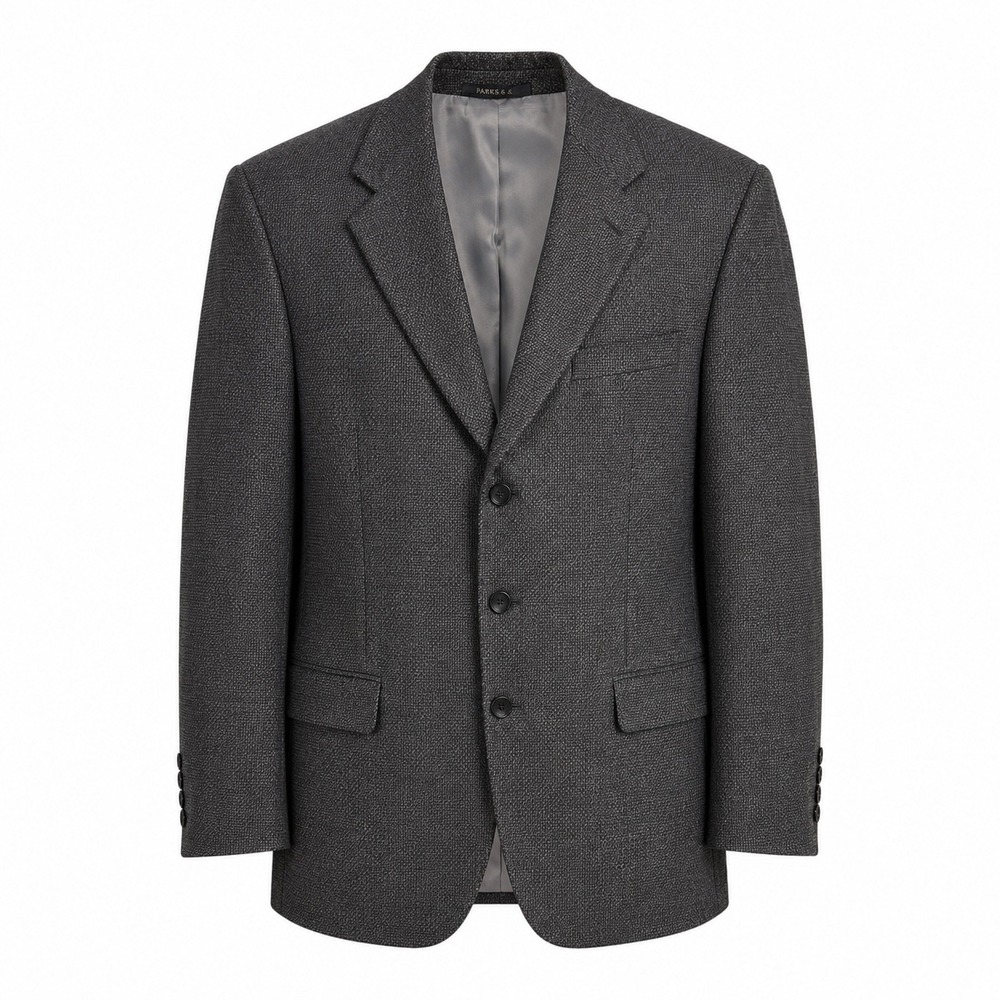 Marks & Spencer Blazer 42L Grey Italian Wool 3 Button St Michael Classic Formal